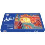 Краски акварельные художественные ГАММА "Студия", 24 цв, кювета 2,5 мл, картонная коробка